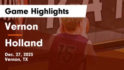 Vernon  vs Holland  Game Highlights - Dec. 27, 2023