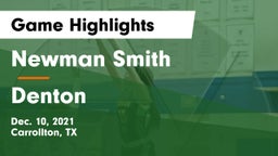 Newman Smith  vs Denton  Game Highlights - Dec. 10, 2021