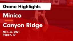Minico  vs Canyon Ridge  Game Highlights - Nov. 30, 2021