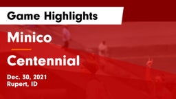 Minico  vs Centennial  Game Highlights - Dec. 30, 2021