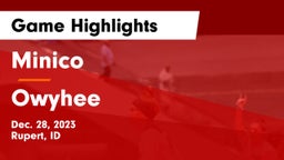 Minico  vs Owyhee  Game Highlights - Dec. 28, 2023