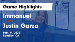 Immanuel  vs Justin Garza  Game Highlights - Feb. 14, 2023