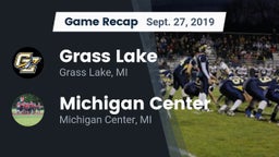 Recap: Grass Lake  vs. Michigan Center  2019