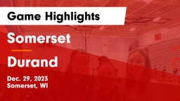 Somerset  vs Durand  Game Highlights - Dec. 29, 2023