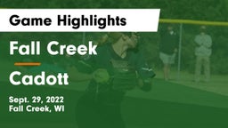 Fall Creek  vs Cadott  Game Highlights - Sept. 29, 2022