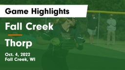Fall Creek  vs Thorp  Game Highlights - Oct. 4, 2022