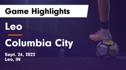 Leo  vs Columbia City Game Highlights - Sept. 26, 2022
