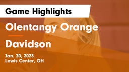 Olentangy Orange  vs Davidson  Game Highlights - Jan. 20, 2023
