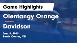 Olentangy Orange  vs Davidson  Game Highlights - Jan. 8, 2019