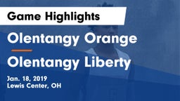 Olentangy Orange  vs Olentangy Liberty  Game Highlights - Jan. 18, 2019
