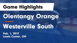 Olentangy Orange  vs Westerville South  Game Highlights - Feb. 1, 2019