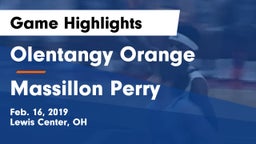 Olentangy Orange  vs Massillon Perry  Game Highlights - Feb. 16, 2019