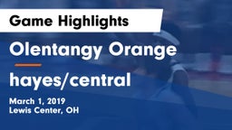 Olentangy Orange  vs hayes/central Game Highlights - March 1, 2019