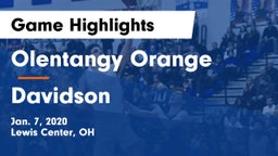 Olentangy Orange  vs Davidson  Game Highlights - Jan. 7, 2020
