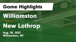 Williamston  vs New Lothrop  Game Highlights - Aug. 20, 2022