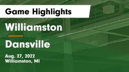 Williamston  vs Dansville  Game Highlights - Aug. 27, 2022