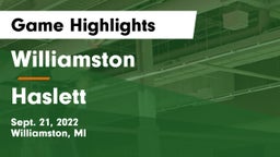 Williamston  vs Haslett  Game Highlights - Sept. 21, 2022