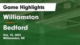 Williamston  vs Bedford Game Highlights - Oct. 15, 2022