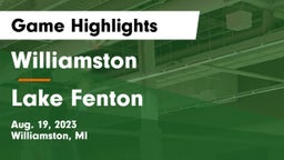 Williamston  vs Lake Fenton  Game Highlights - Aug. 19, 2023
