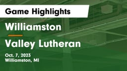 Williamston  vs Valley Lutheran  Game Highlights - Oct. 7, 2023