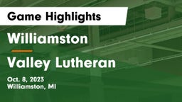 Williamston  vs Valley Lutheran  Game Highlights - Oct. 8, 2023