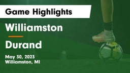 Williamston  vs Durand Game Highlights - May 30, 2023