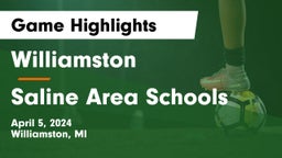 Williamston  vs Saline Area Schools Game Highlights - April 5, 2024