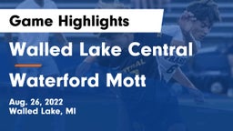 Walled Lake Central  vs Waterford Mott Game Highlights - Aug. 26, 2022