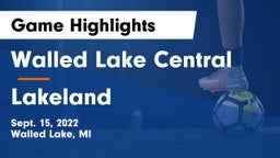 Walled Lake Central  vs Lakeland  Game Highlights - Sept. 15, 2022