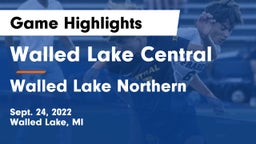 Walled Lake Central  vs Walled Lake Northern  Game Highlights - Sept. 24, 2022