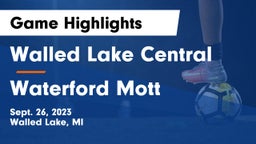 Walled Lake Central  vs Waterford Mott Game Highlights - Sept. 26, 2023