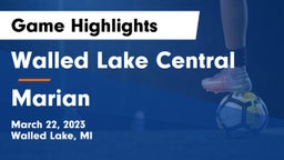 Walled Lake Central  vs Marian Game Highlights - March 22, 2023