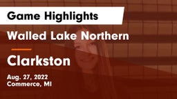 Walled Lake Northern  vs Clarkston  Game Highlights - Aug. 27, 2022