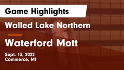 Walled Lake Northern  vs Waterford Mott Game Highlights - Sept. 13, 2022