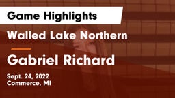 Walled Lake Northern  vs Gabriel Richard Game Highlights - Sept. 24, 2022