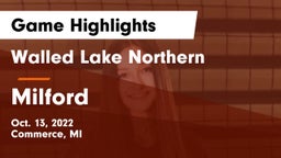 Walled Lake Northern  vs Milford Game Highlights - Oct. 13, 2022