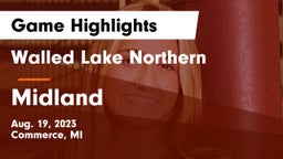 Walled Lake Northern  vs Midland  Game Highlights - Aug. 19, 2023