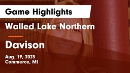 Walled Lake Northern  vs Davison Game Highlights - Aug. 19, 2023