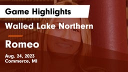 Walled Lake Northern  vs Romeo Game Highlights - Aug. 24, 2023