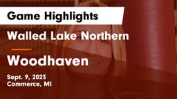 Walled Lake Northern  vs Woodhaven Game Highlights - Sept. 9, 2023
