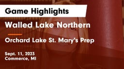 Walled Lake Northern  vs Orchard Lake St. Mary's Prep Game Highlights - Sept. 11, 2023
