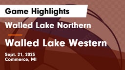 Walled Lake Northern  vs Walled Lake Western  Game Highlights - Sept. 21, 2023