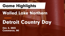 Walled Lake Northern  vs Detroit Country Day Game Highlights - Oct. 5, 2023