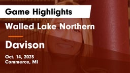 Walled Lake Northern  vs Davison Game Highlights - Oct. 14, 2023