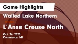 Walled Lake Northern  vs L’Anse Creuse North Game Highlights - Oct. 26, 2023
