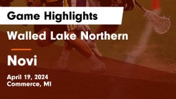 Walled Lake Northern  vs Novi  Game Highlights - April 19, 2024