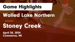 Walled Lake Northern  vs Stoney Creek  Game Highlights - April 30, 2024