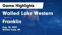 Walled Lake Western  vs Franklin Game Highlights - Aug. 20, 2022
