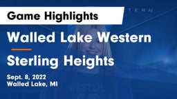 Walled Lake Western  vs Sterling Heights Game Highlights - Sept. 8, 2022