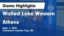Walled Lake Western  vs Athens  Game Highlights - Sept. 7, 2023